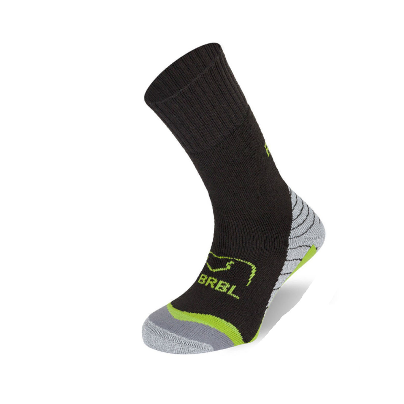 V563-URSOSOX-ANTHRACTE_LIME-S-202503261221-00 BRBL Urso Ski Socks Trekking Hiking Warm MADE IN ITALY - Anthracite/Lime - S - Image 1