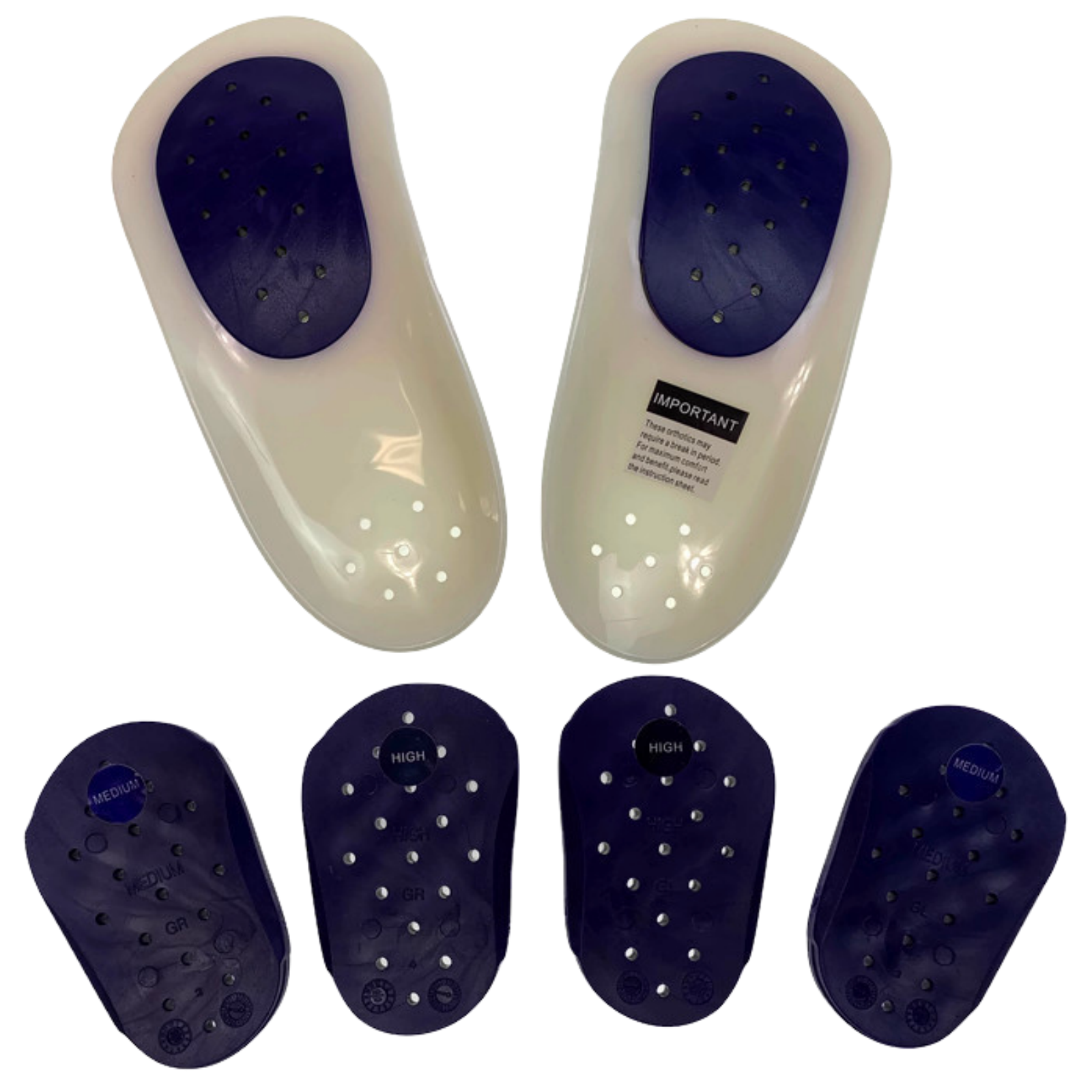 V563-WALKFITORTHOTICS-SBLU-B-205099-00 WALKFIT ORTHOTICS Insoles Walk Fit Foot Feet Support BLUE - B (Womens 5-5.5, Mens 4-4.5) - Image 1