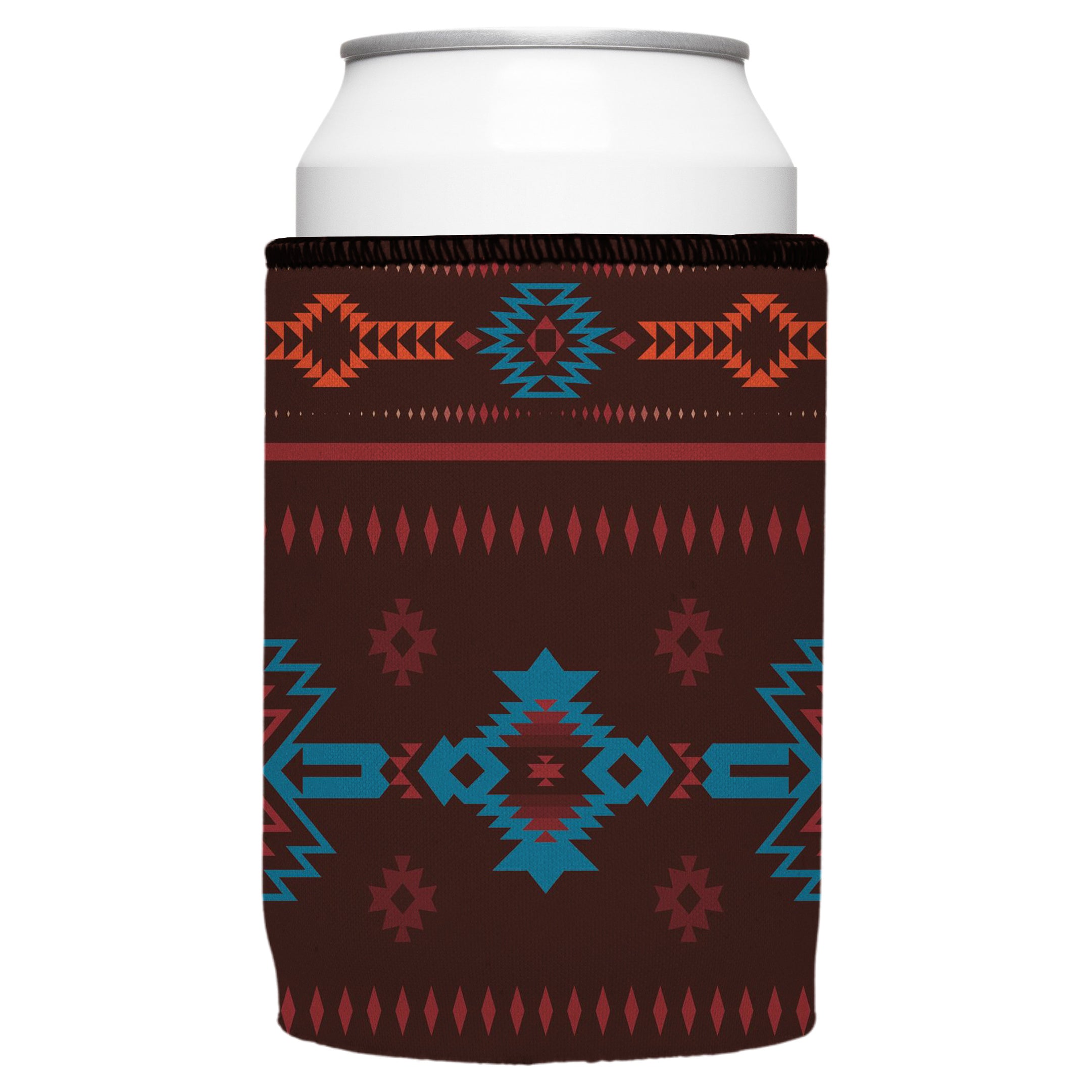 V570-ST-2685-A-202503260836-00 Brown Navajo Rug Stubby Cooler - Standard - Image 1