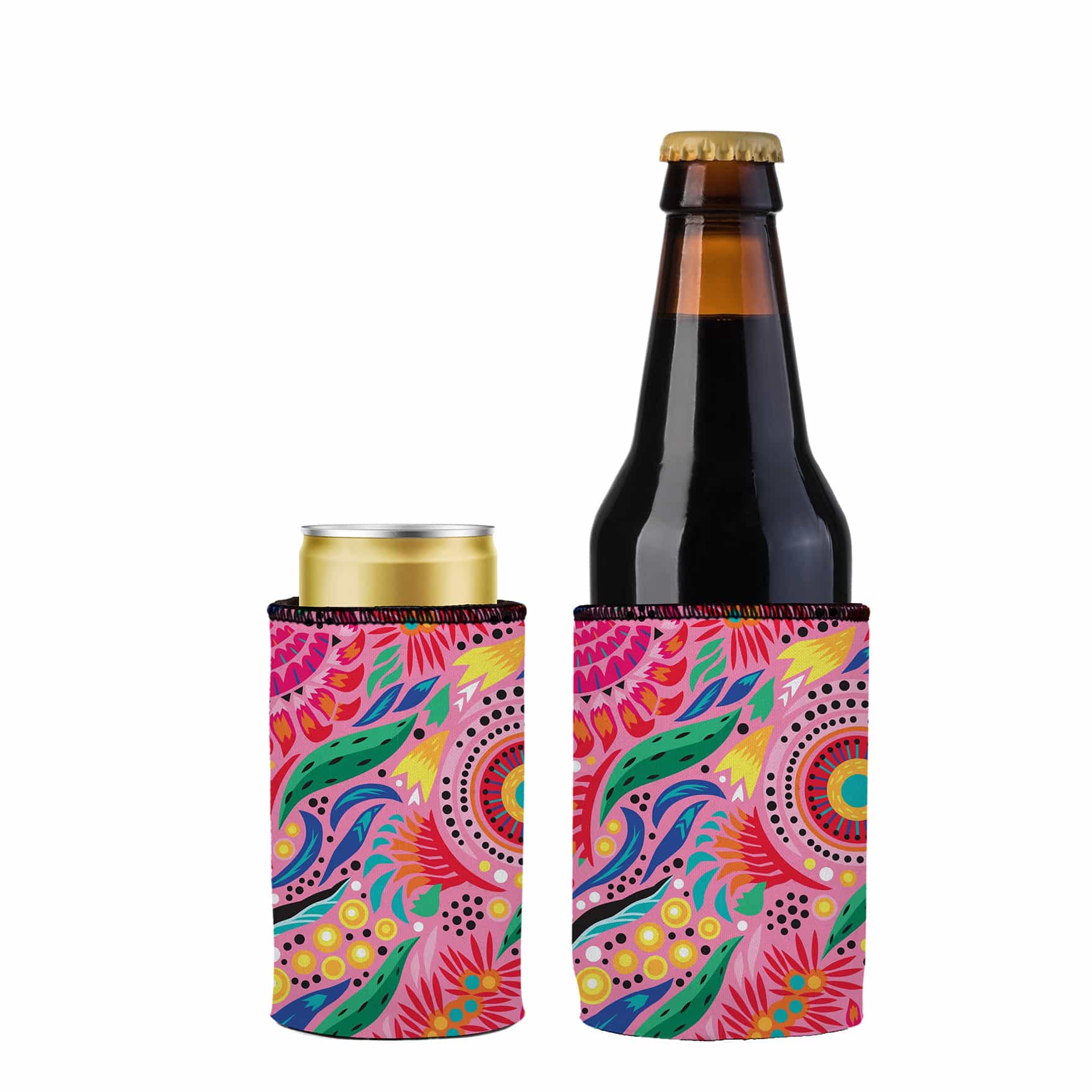V570-ST-2755-A-2-202503260911-00 Australian Flowers Stubby Cooler 2-Pack - Standard - Image 1