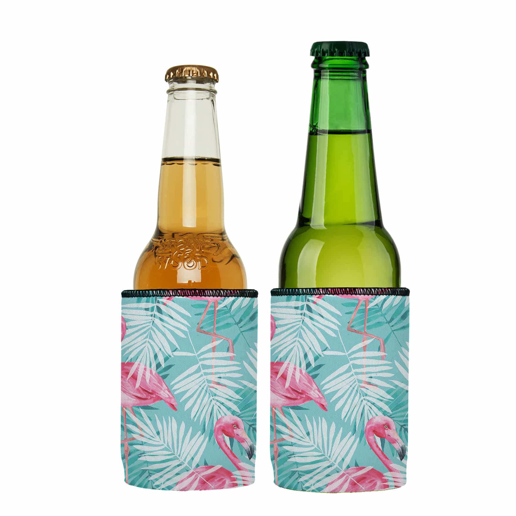 V570-ST-2911-A-2-202503260906-00 Pink Flamingos Stubby Cooler 2-Pack - Standard - Image 1