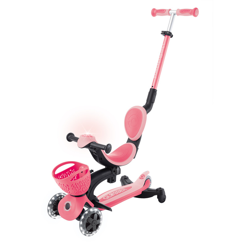 V572-844-210-202503280120-00 Globber Go Up Baby Lights 360 - Pastel Pink/ Deep Pastel Pink - Image 1