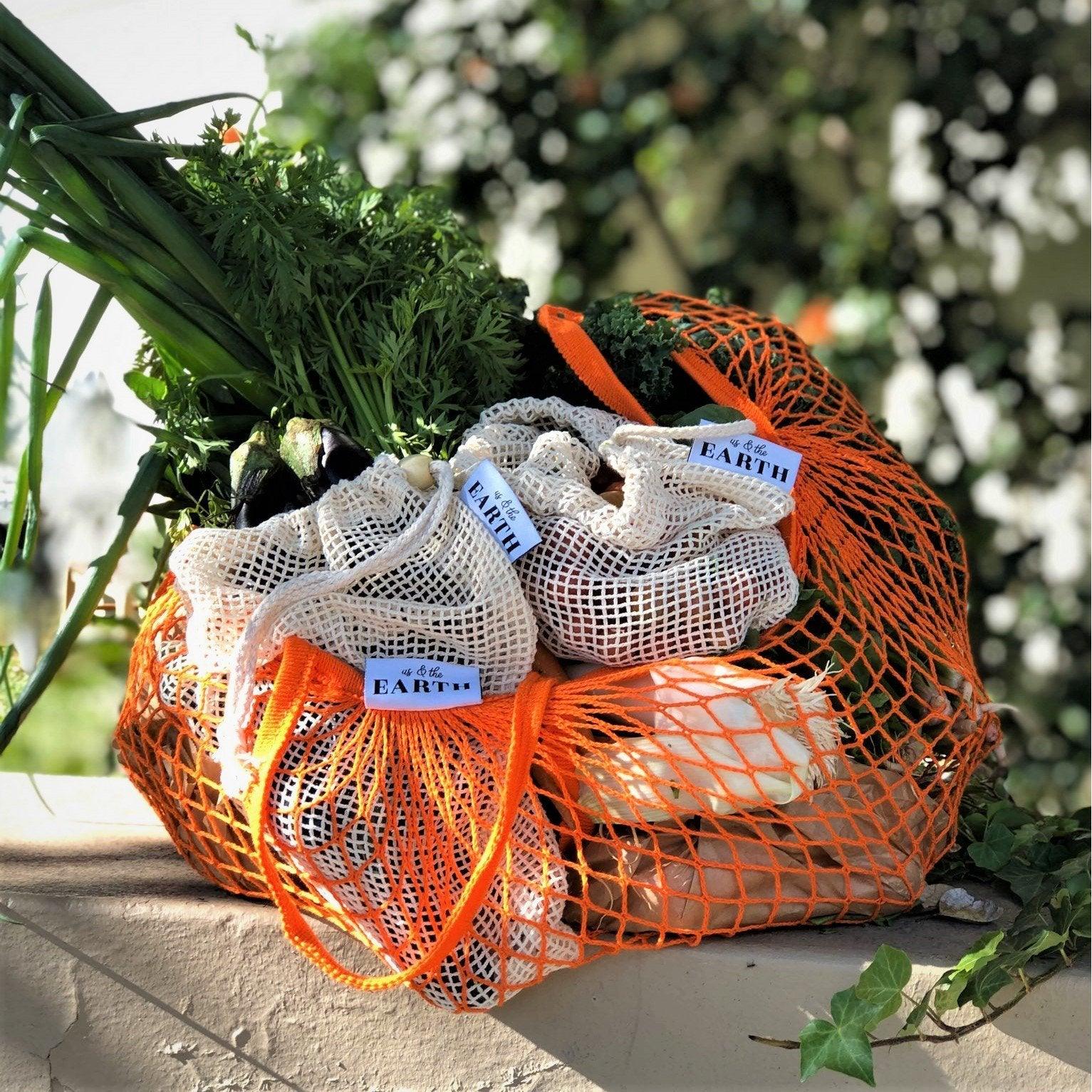 V573-MDSBUND-140233-00 Market Day Shopping Bundle | 6 Produce Bags | Mesh Shopping Tote - Image 1