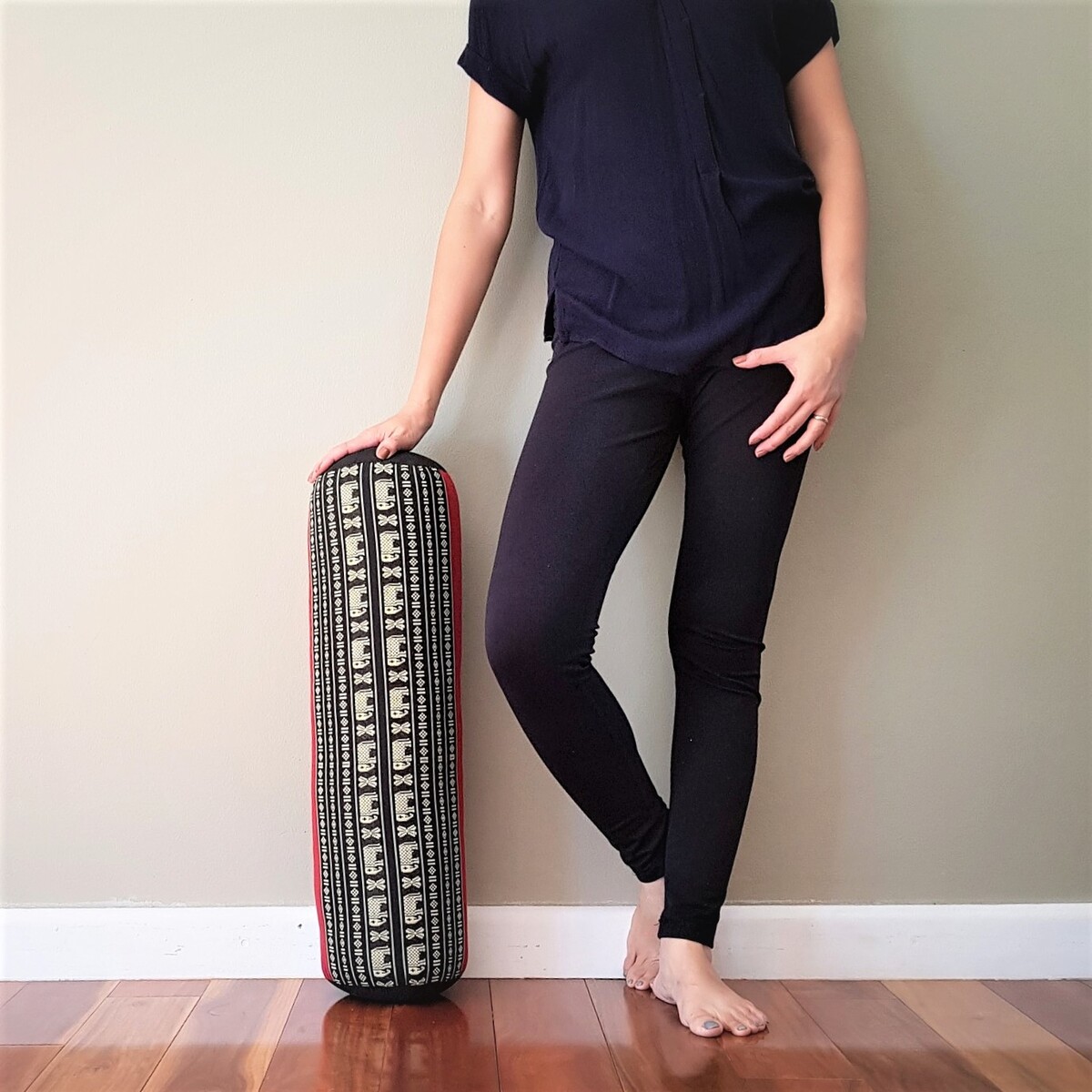 V574-TTPBS22-REDELE-131457-00 Yoga Bolster /Props Natural Kapok Filled RedEle - Image 1