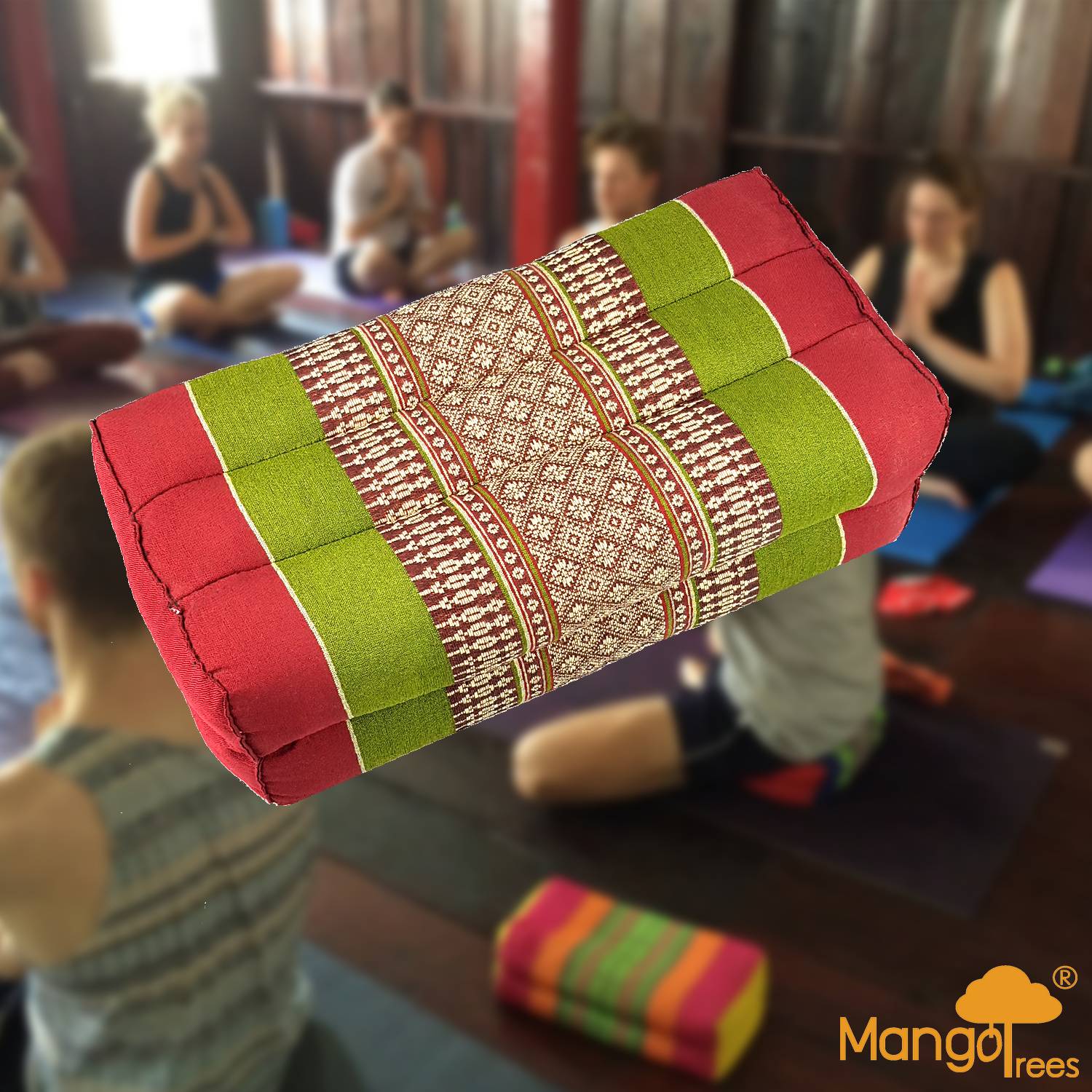 V574-TTPYOGAB-REDGR-131519-00 Yoga Block Meditation Cushion RedGr - Image 1