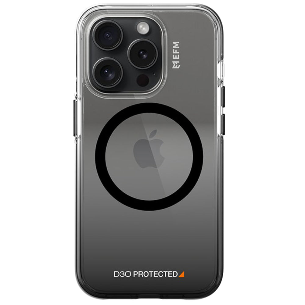 V578-EFCDUAE608BLA-226584-00 EFM Aspen Case Armour with D3O BIO for iPhone 15 Pro Max - Clear/Black - Image 1