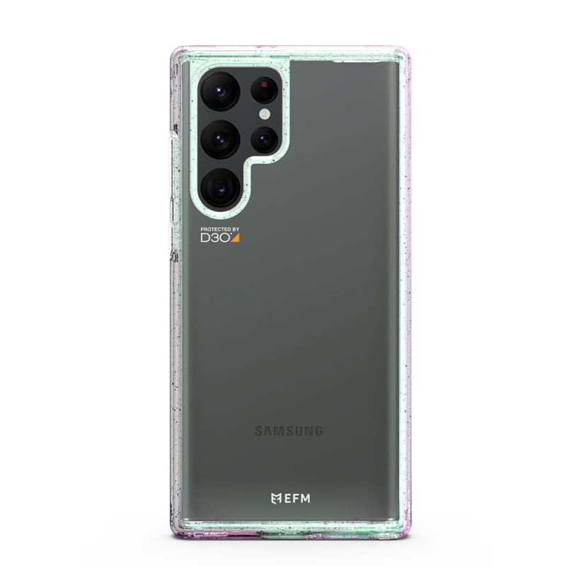 V578-EFCDUSG281GLPX-226642-00 EFM Aspen Case Armour with D3O Crystalex for Samsung Galaxy S22 Ultra (6.8) - Glitter/Pearl - Image 1