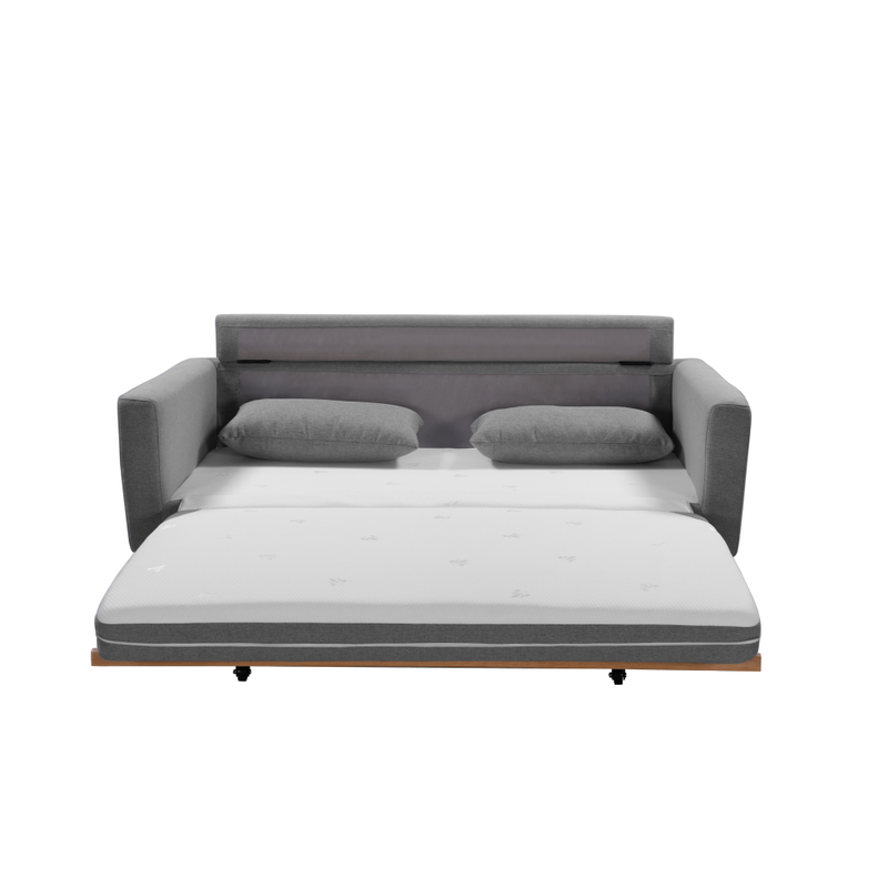 V606-FURNI-SOF-T330-SHAS-GC-159110-00 SHASA 2 Seater Pull-out Sofa bed Grey celadon - Image 1