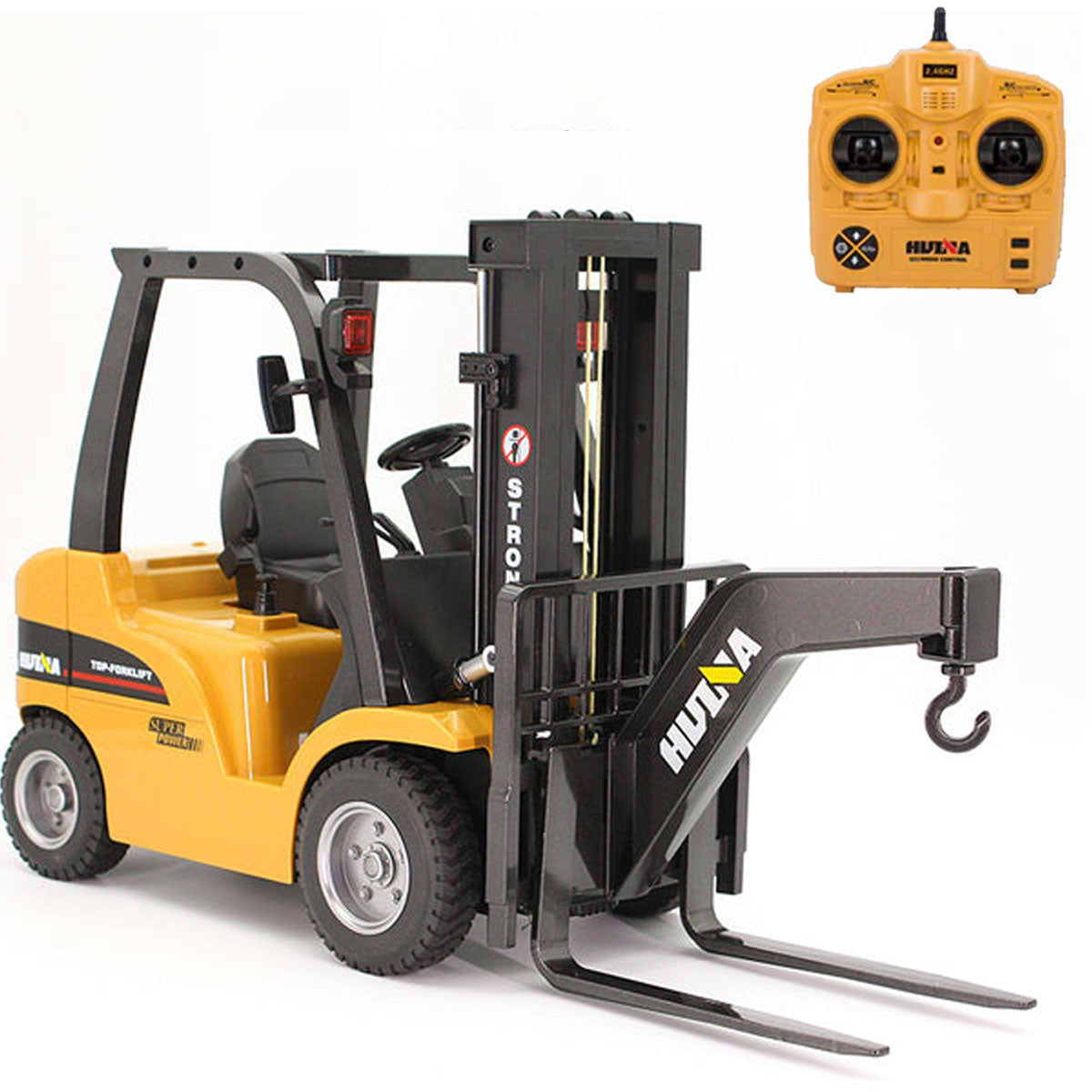 V610-TOY-HN-1577-218910-00 Huina 1/10 RC 8CH ForkLift Excavator Industrial Construction Engineering Vehicle Truck Kids Adult Toys alloy - Image 1