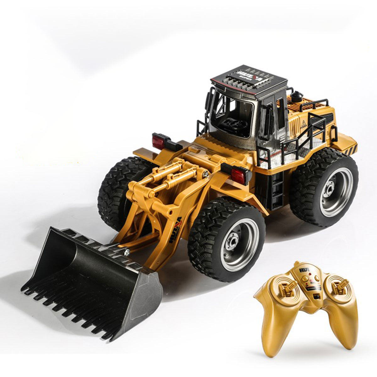 V610-TOY-RC-HN520-218902-00 HUINA 1/18 6CH RC Alloy Construction Loader Bulldozer Engineering Vehicle Toy - Image 1