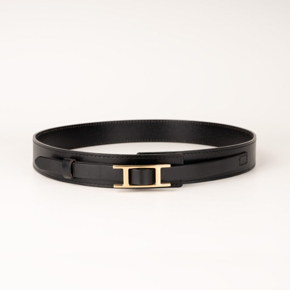 V629-PZ-ELLA-BLACK75-150481-00 Peroz ELLA Women's Black Waist Dress Belt - Image 1
