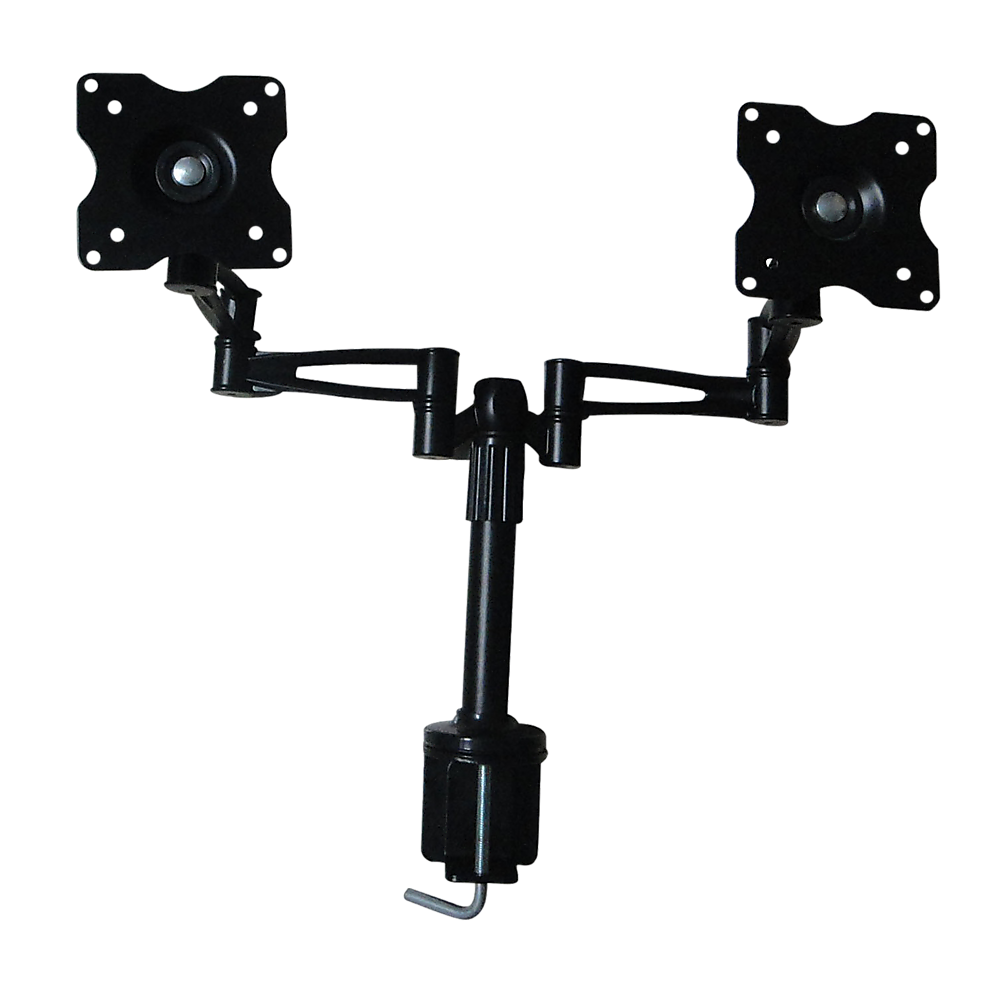 V63-767985-8793-00 Two-Screen 10-25" Desk Monitor TV Plasma LED LCD Work Mount - Image 1