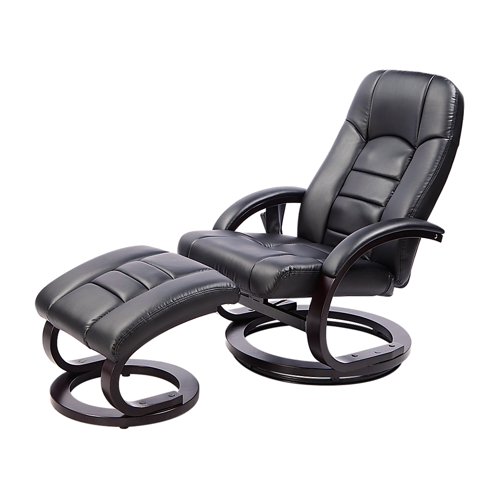 V63-771945-8893-00 PU Leather Massage Chair Recliner Ottoman Lounge Remote - Image 1