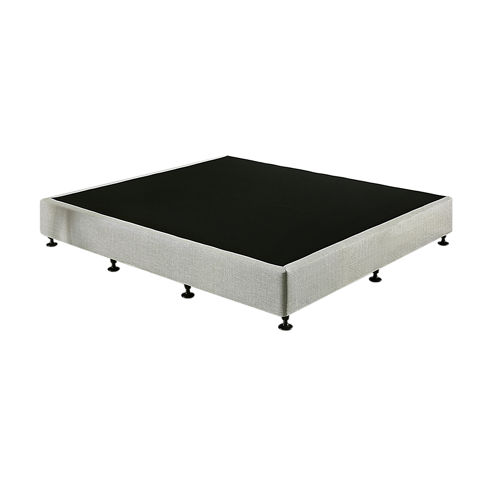 V63-823231-202505231129-00 Palermo King Single Ensemble Bed Base Platinum Light Grey Linen Fabric - Image 1