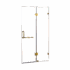 100 x 200cm Wall to Wall Frameless Shower Screen 10mm Glass By Della Francesca