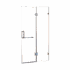 120 x 200cm Wall to Wall Frameless Shower Screen 10mm Glass By Della Francesca