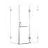 1200 x 900mm Frameless 10mm Glass Shower Screen By Della Francesca