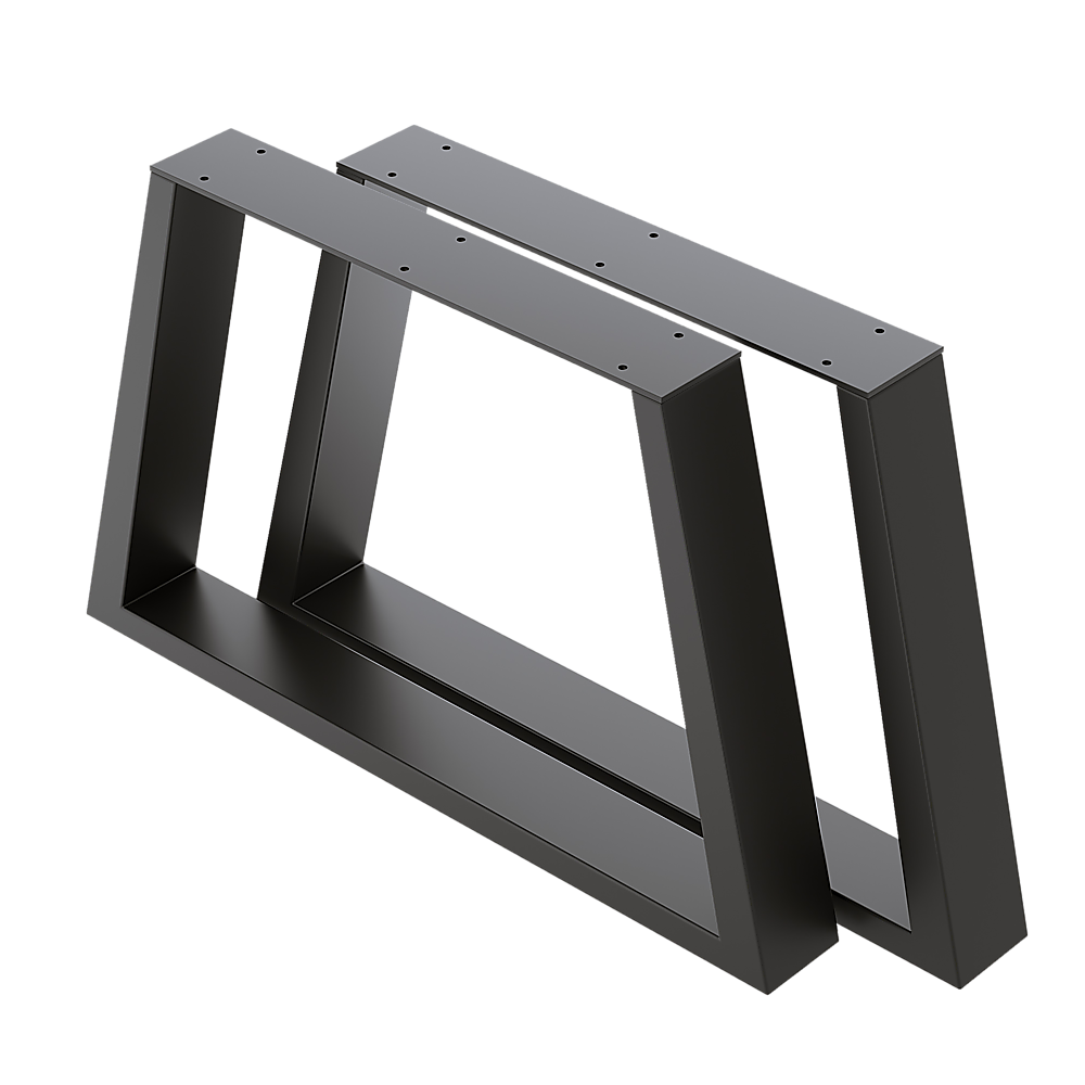 V63-834821-6296e845f3e1f.1000x1000-00 Trapezium-Shaped Table Bench Desk Legs Retro Industrial Design Fully Welded - Black - Image 1