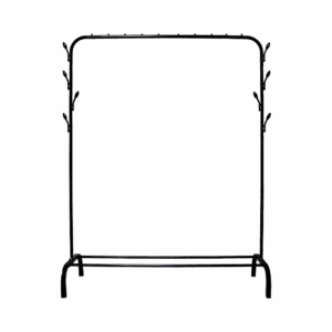 Closet Organizer Metal Garment Rack Portable Clothes Hanger Storage Shoes Rack Black