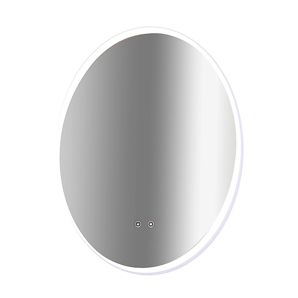 V63-840611-202508261828-00 Oval Mirror LED Anti-Fog Illuminated Bathroom Living Room - Image 1