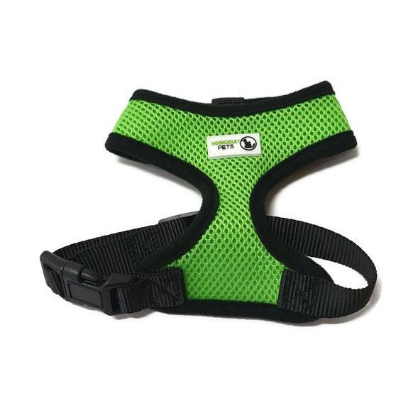 V631-MDPHARMESLGRN-185945-00 Pet Harness Soft Air Mesh Padded Adjustable - Moondidley Pets Large Green - Image 1