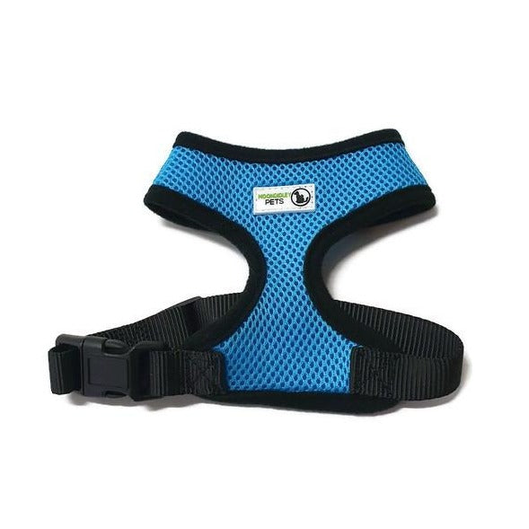 V631-MDPHARMESLLBL-185946-00 Pet Harness Soft Air Mesh Padded Adjustable - Moondidley Pets Large Light Blue - Image 1