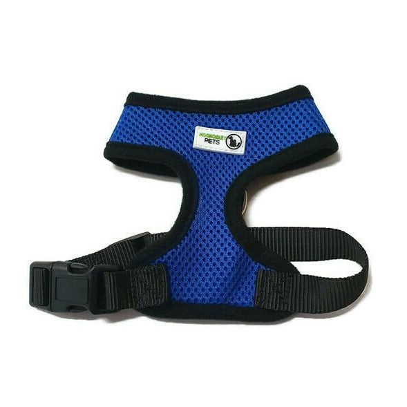 V631-MDPHARMESSNVY-185930-00 Pet Harness Soft Air Mesh Padded Adjustable - Moondidley Pets Small Navy - Image 1