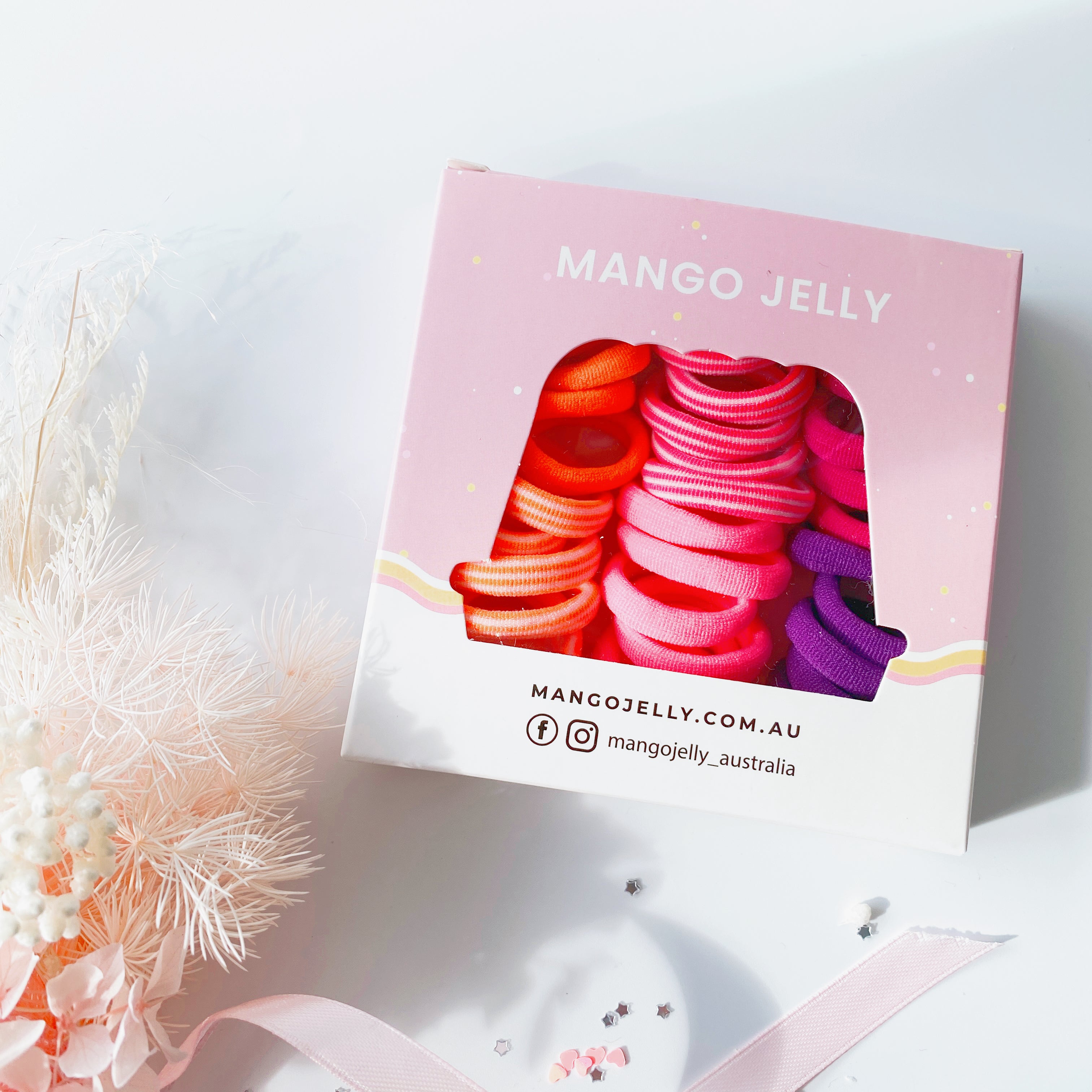 V659-METALFREE-3CM-36P-CANDY-2-L-160751-00 MANGO JELLY Metal Free Hair Ties (3cm) - Candy 36P -Twin Pack - Image 1