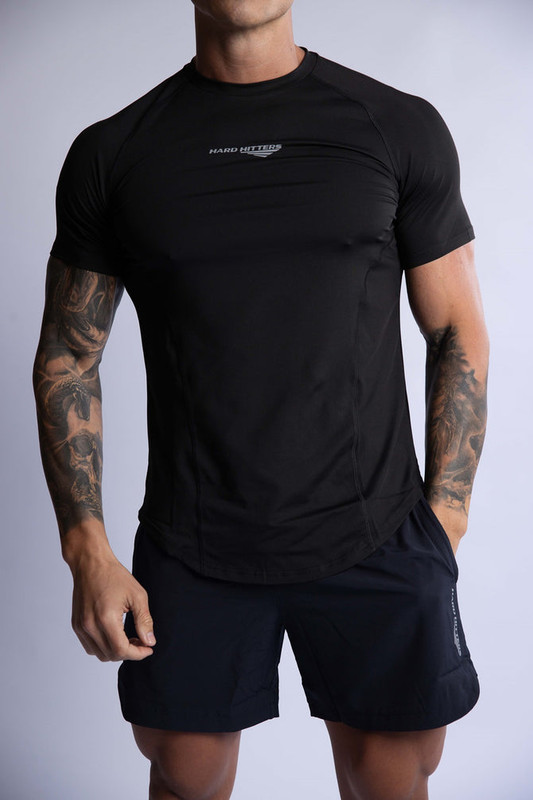 V697-PRO-TECH-PERFORMANCE-TEE-BLACK-MEDIUM-202505141610-00 HARD HITTERS PRO-TECH PERFORMANCE TEE BLACK MEDIUM - Image 1