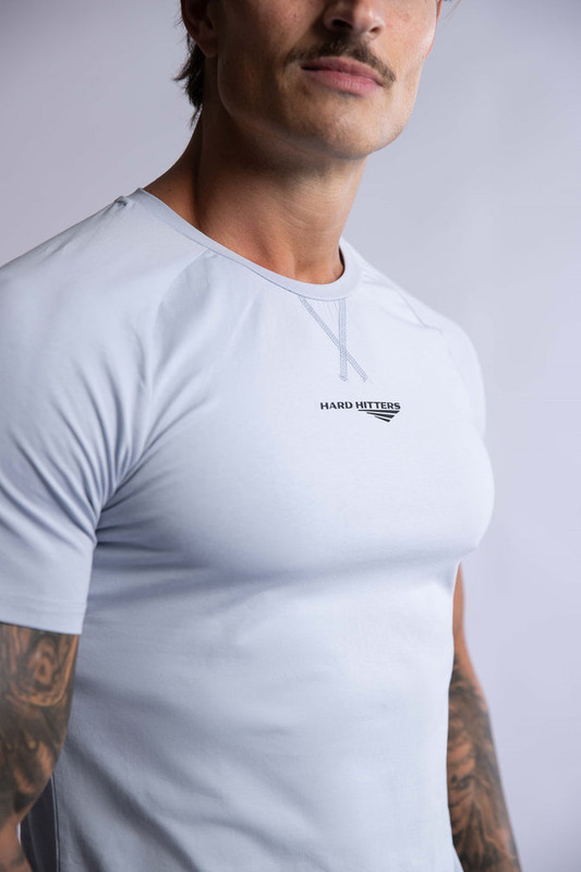 V697-RAGLAN-CREW-TEE-STEEL-BLUE-SMALL-218011-00 HARD HITTERS RAGLAN CREW TEE STEEL BLUE SMALL - Image 1