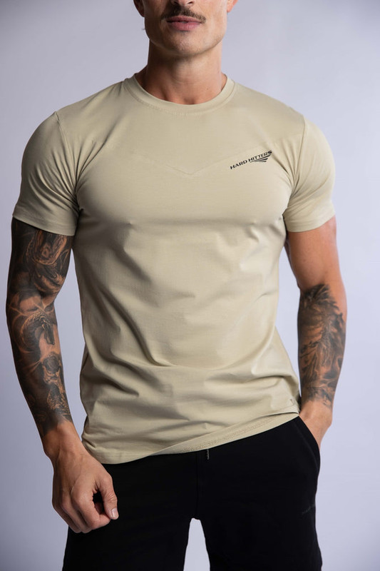 V697-SLIM-FIT-COTTON-TEE-SAGE-SMALL-218168-00 HARD HITTERS SLIM FIT COTTON TEE SAGE SMALL - Image 1