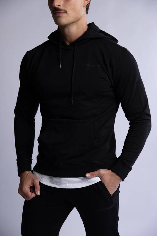 V697-SLIM-FIT-TERRY-HOODIE-BLACK-LARGE-218153-00 HARD HITTERS SLIM FIT TERRY HOODIE BLACK LARGE - Image 1