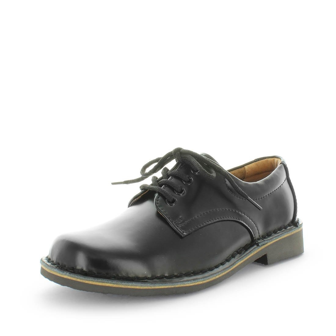 V717-9333333074174-192152-00 WILDE SCHOOL Girl's JEZRA-Snr School Black Off Shine Shoe 11US - Image 1