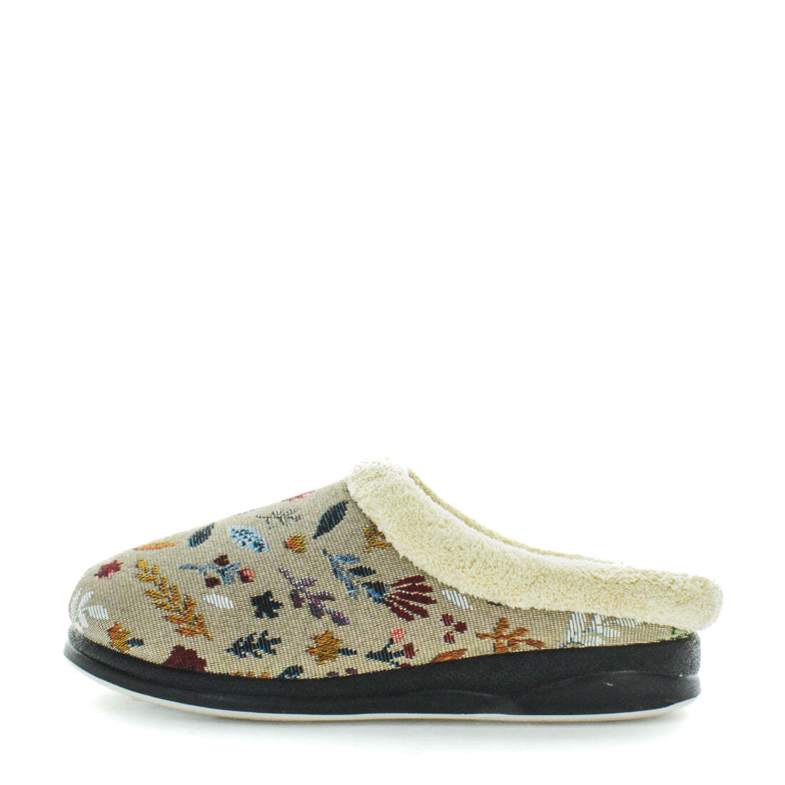 V717-ENDY-BEIGEEMBROIDERY-5-187434-00 Panda ENDY Slippers Uggs Beige Embroidery Shoe 5 - Image 1