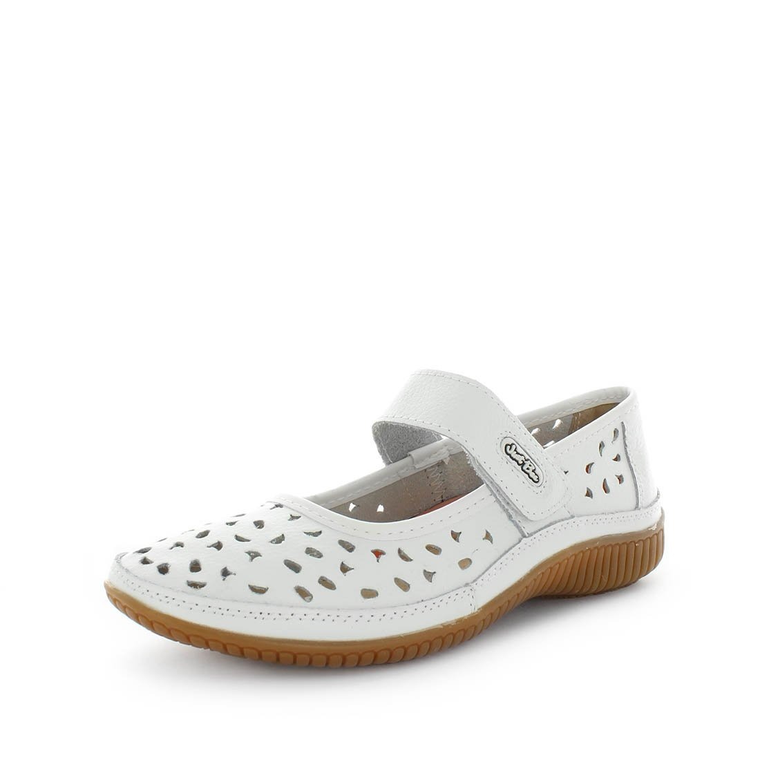 V717-JBCALE-WHITE-37-188599-00 JUST BEE Women's CALEBASIC Flats White 37EU - Image 1