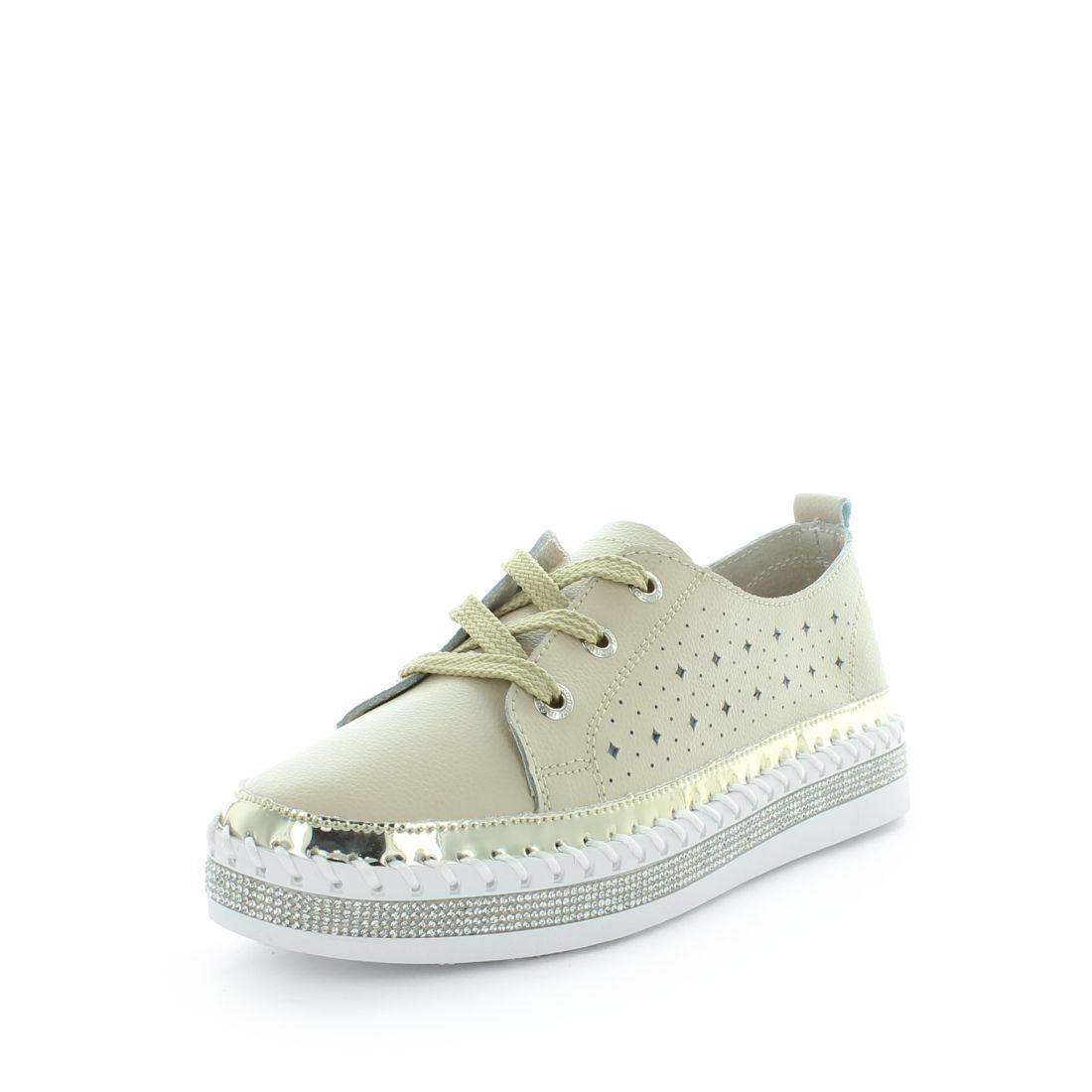 V717-JBCASINI-BEIGE-37-188737-00 JUST BEE Women's CASINI Flats Beige 37EU - Image 1