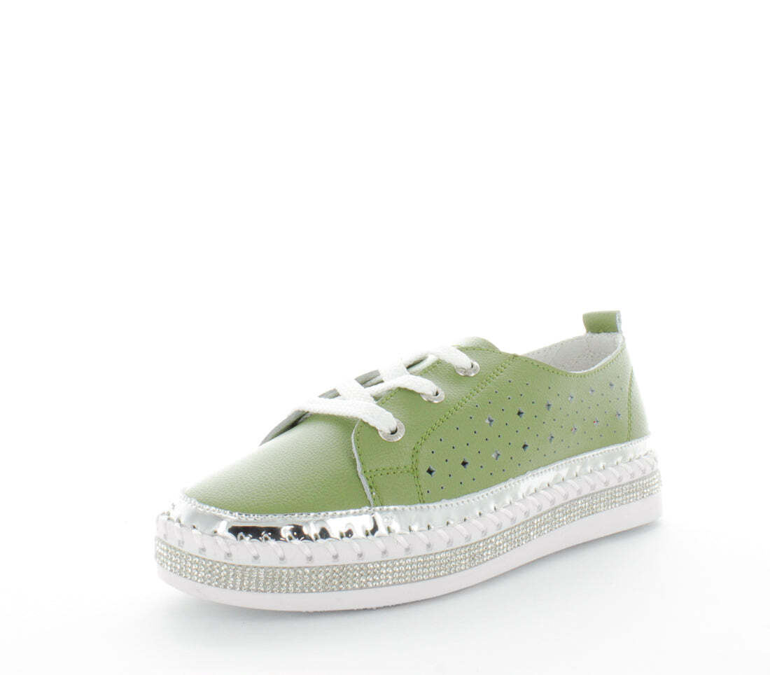 V717-JBCASINI-GREEN-40-187740-00 JUST BEE Women's CASINI Flats Green 40EU - Image 1
