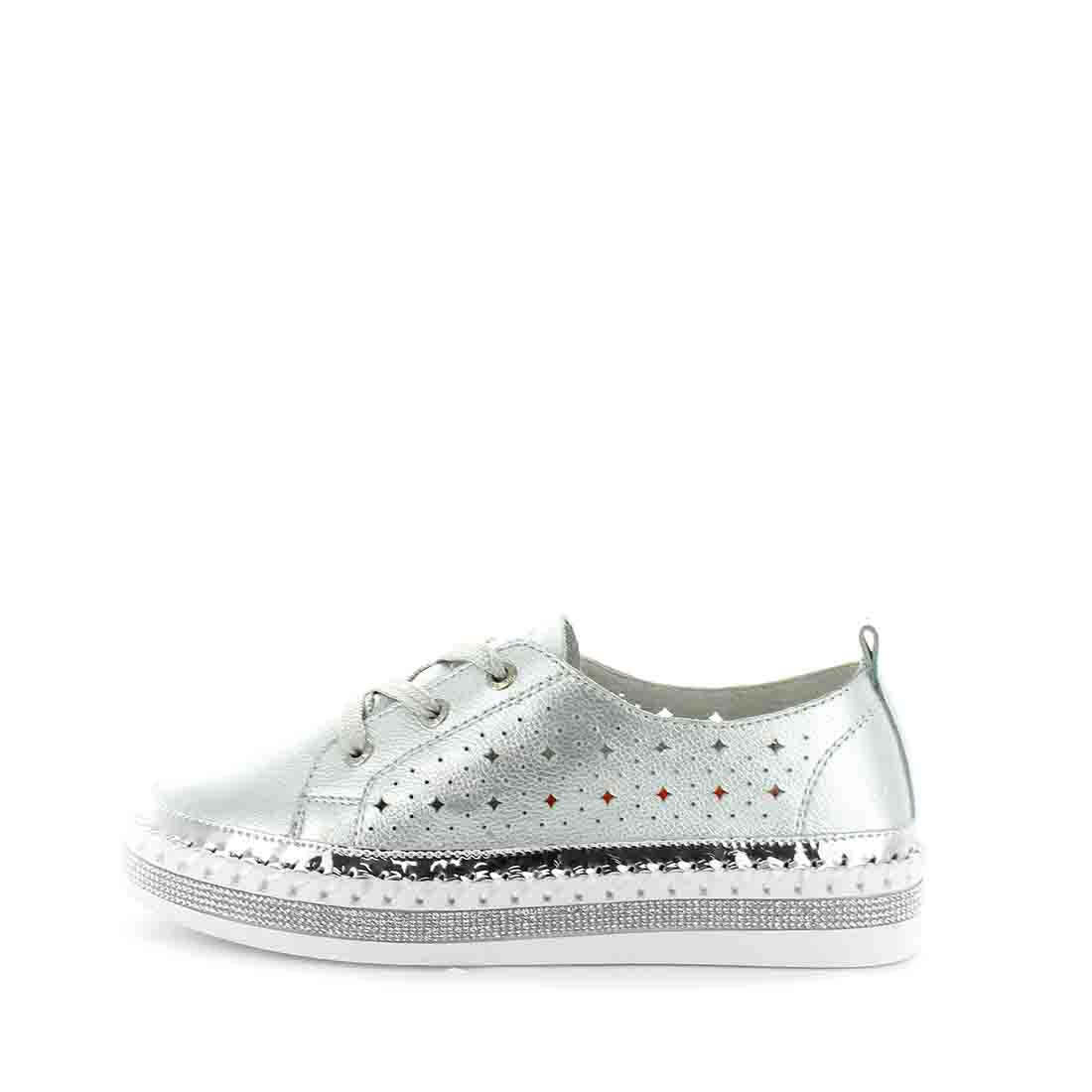 V717-JBCASINI-SILVER-41-187813-00 JUST BEE Women's CASINI Flats Silver 41EU - Image 1