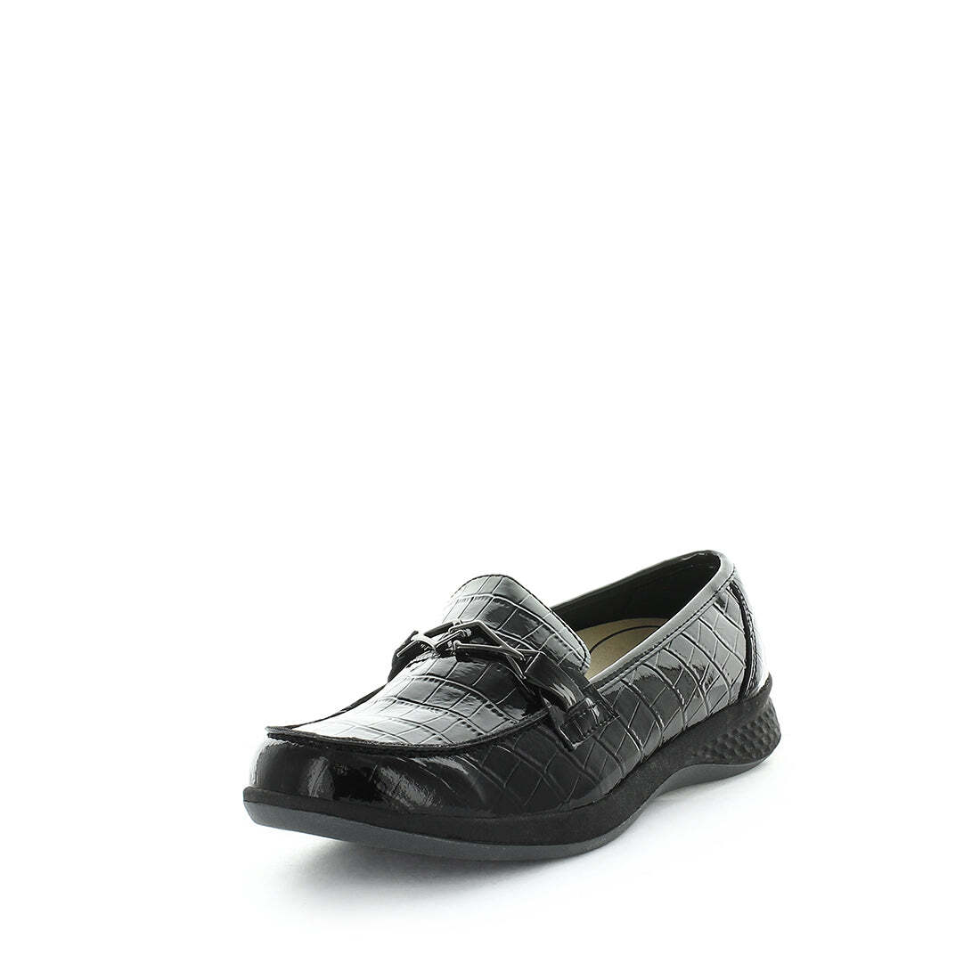 V717-JBCASPAR-BLKPTC-39-187886-00 JUST BEE Women's CASPAR Loafers / Slip ons Black/Patent Croc 39EU - Image 1