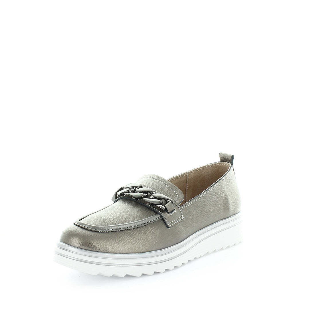 V717-JBCHANTAL-PEWTER-39-187810-00 JUST BEE Women's CHANTAL Loafers / Slip ons Pewter 39EU - Image 1