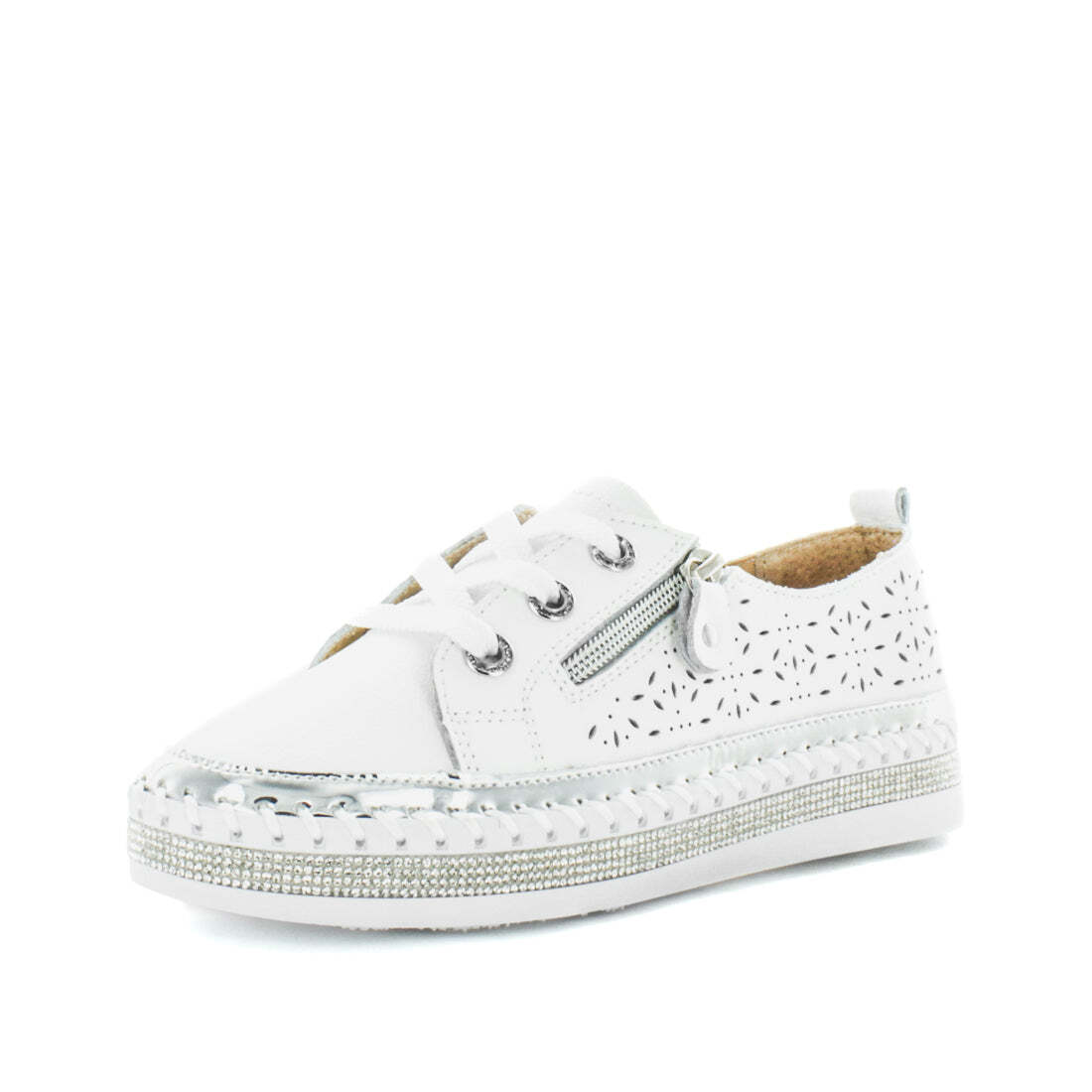 V717-JBCHELSY-WHITE-39-188244-00 JUST BEE Women's CHELSY Sneakers White 39EU - Image 1