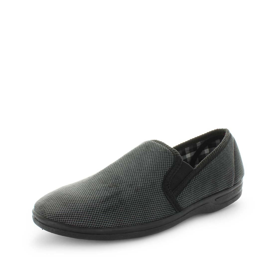 V717-PEDWORD-BLACKGREY-7-187081-00 Panda PEDWORD Slippers Uggs Black/Grey Shoe 7 - Image 1