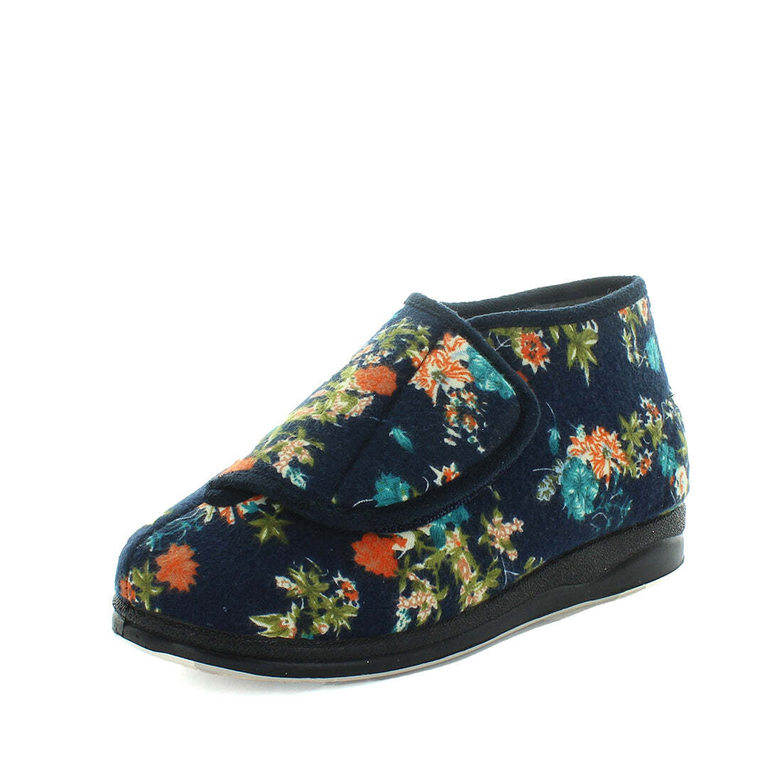 V717-PEFRAN-NAVYFLORAL-9-186391-00 Panda PEFRAN Slippers Uggs Navy Floral Shoe 9 - Image 1