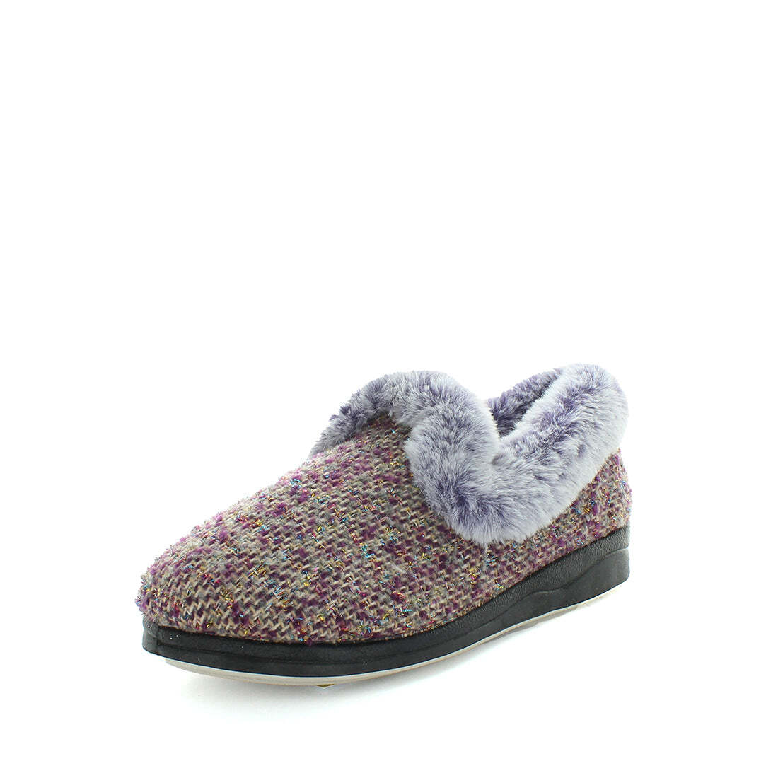 V717-PEMILLE-PURPLEKNIT-9-187386-00 Panda PEMILLE Slippers Uggs Purple Knit Shoe 9 - Image 1