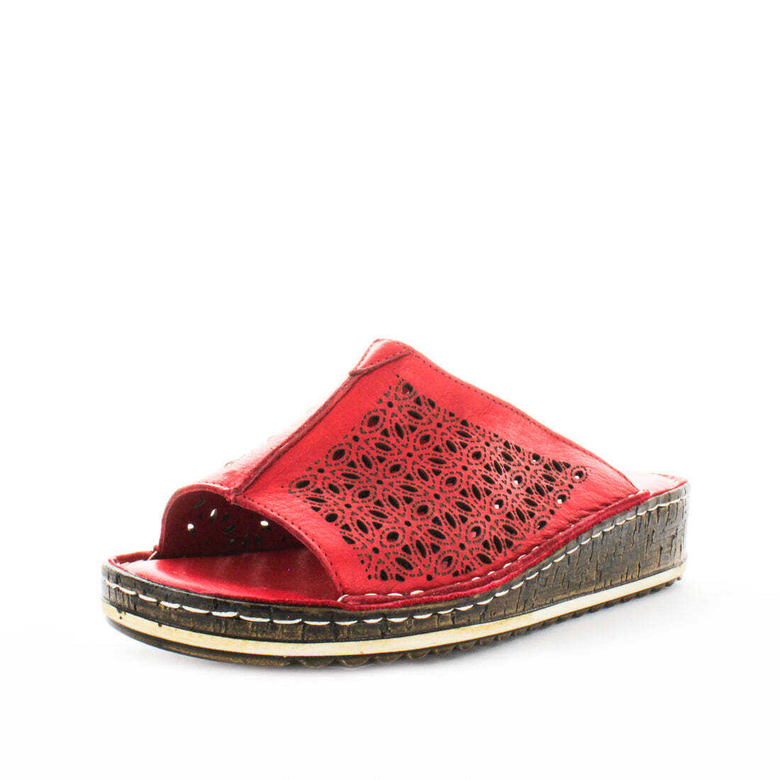 V717-STBAISHA-RED-41-194128-00 SOFT TREAD ALLINO Women's BAISHA Loafers / Slip ons Red Shoe 41EU - Image 1