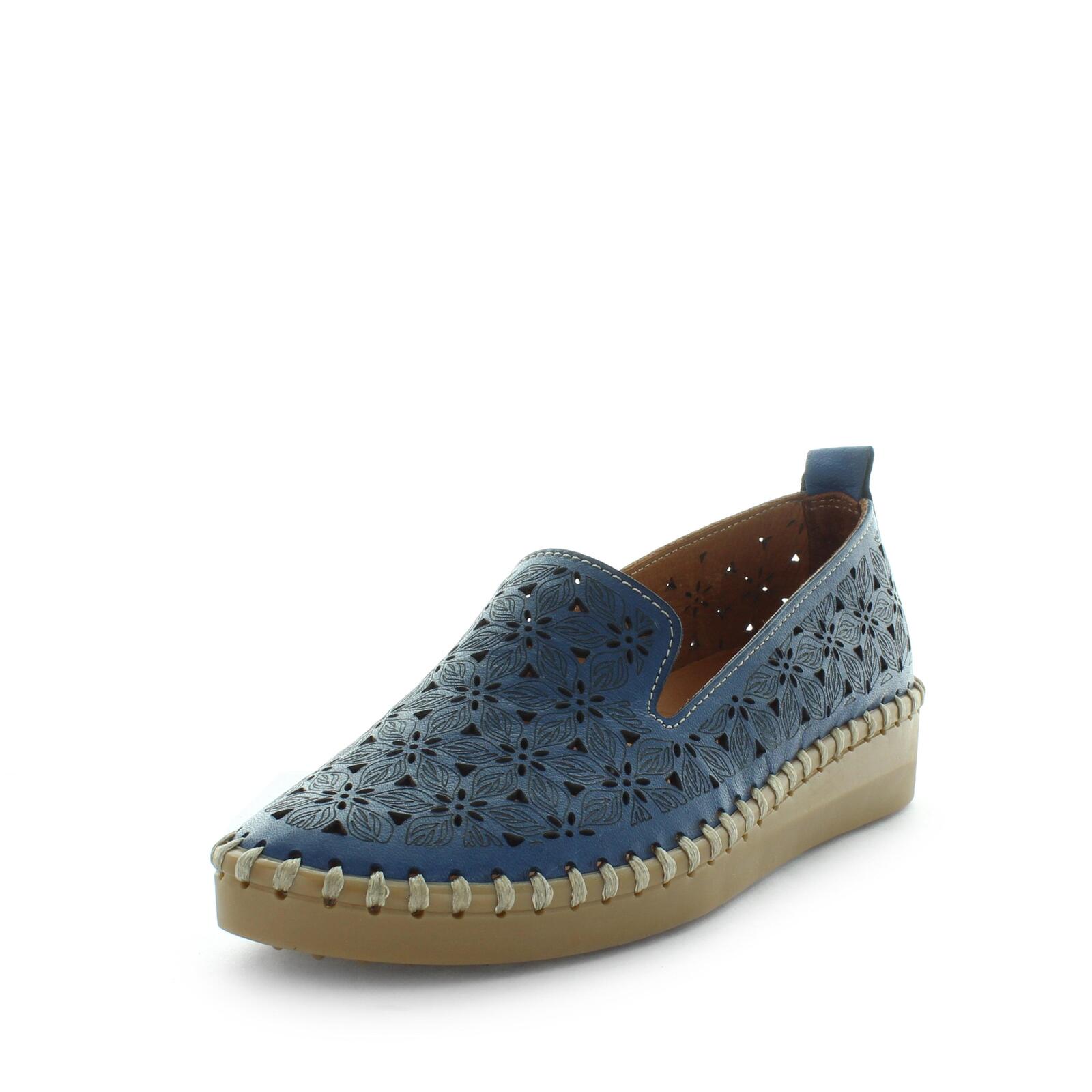 V717-STBAMI-NAVY-37-192507-00 SOFT TREAD ALLINO Women's BAMI Loafers / Slip ons Navy Shoe 37EU - Image 1