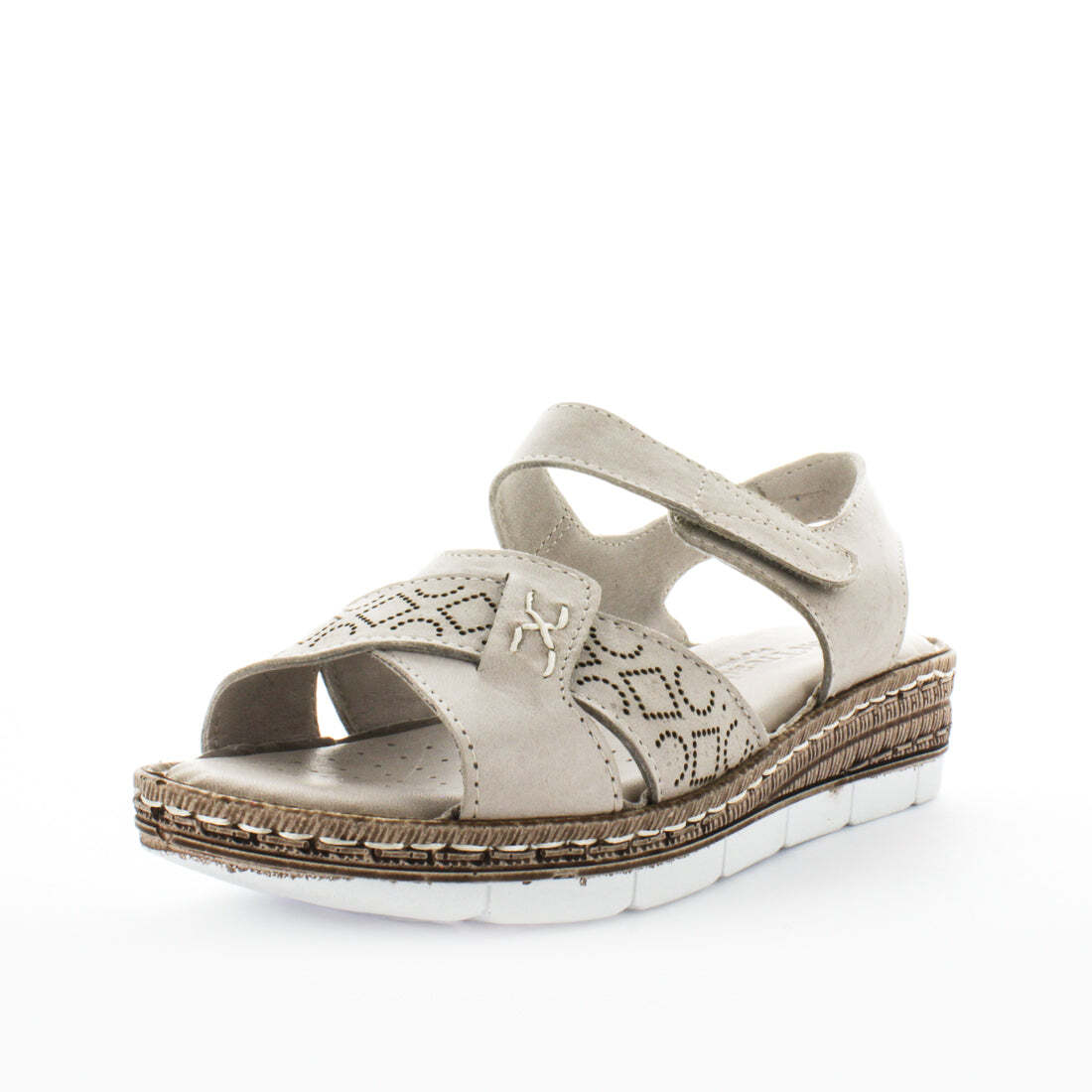 V717-STBELATRIX-TAUPE-38-193788-00 SOFT TREAD ALLINO Women's BELATRIX Sandals Taupe Shoe 38EU - Image 1