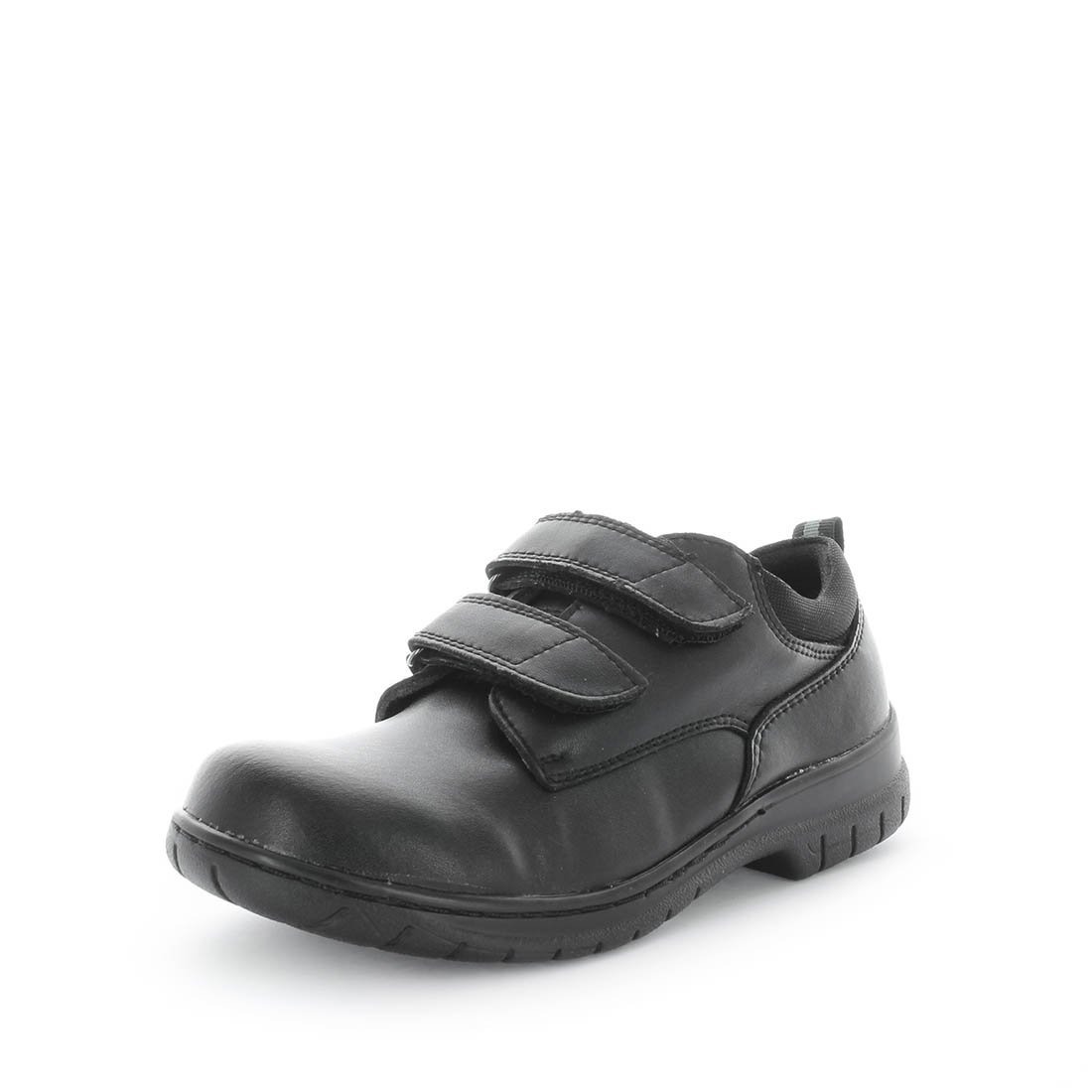 V717-WJACEN-BLACKSMOOTH-1-192660-00 WILDE SCHOOL Girl's JACEN School Black Smooth Shoe 1US - Image 1