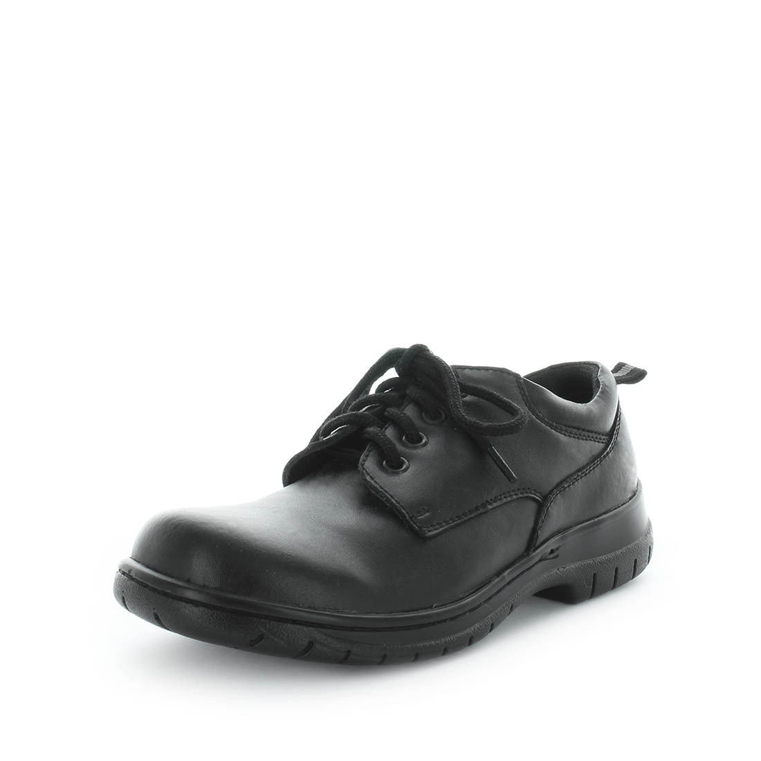 V717-WJUSTICE-BLACKSMOOTH-13-193837-00 WILDE SCHOOL Girl's JUSTICE School Black Smooth Shoe 13US - Image 1