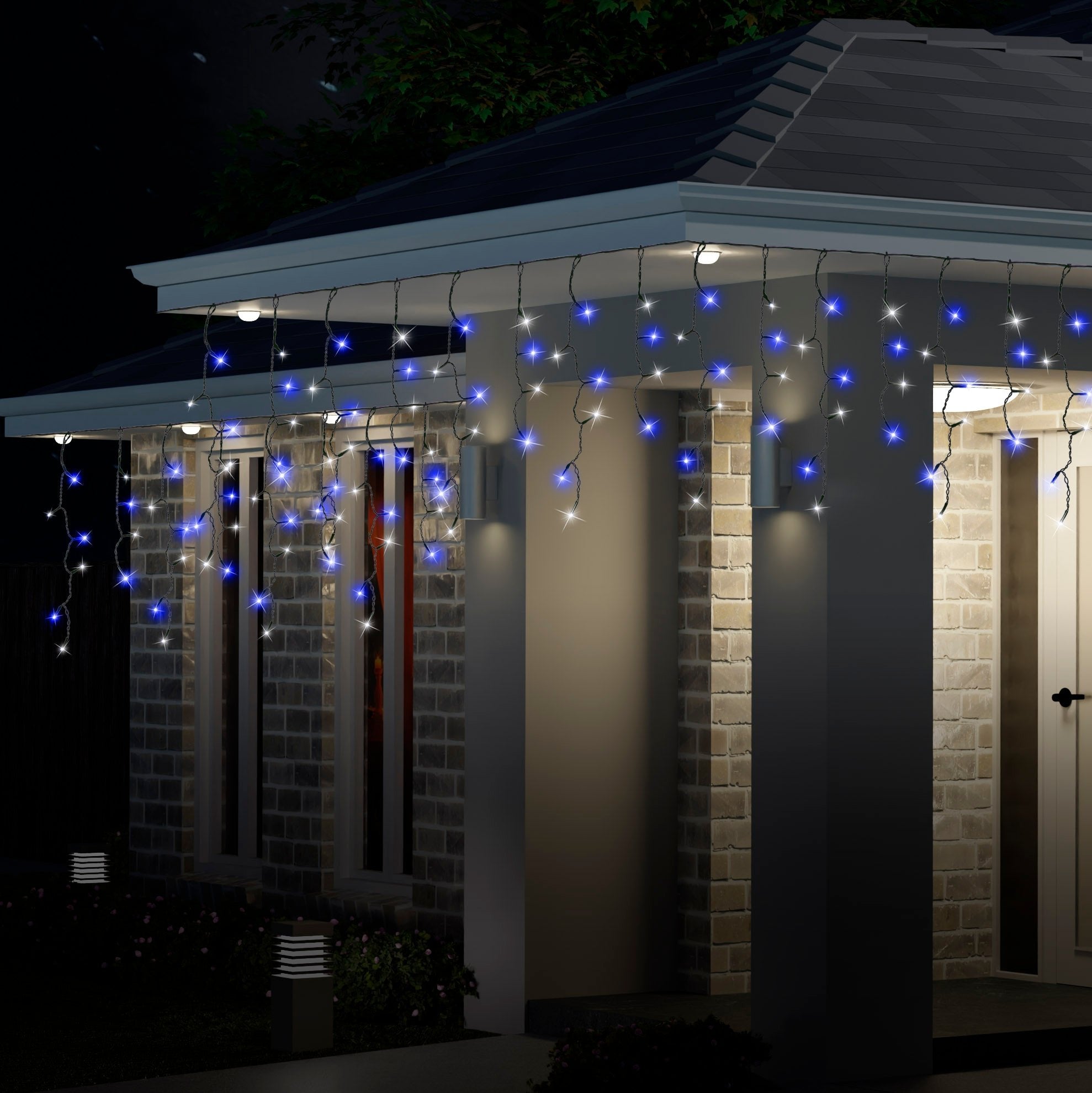 V720-XB0142-200170-04 300 LED Icicle Flashing Lights available in 4 Colors - Multicolor - Image 1